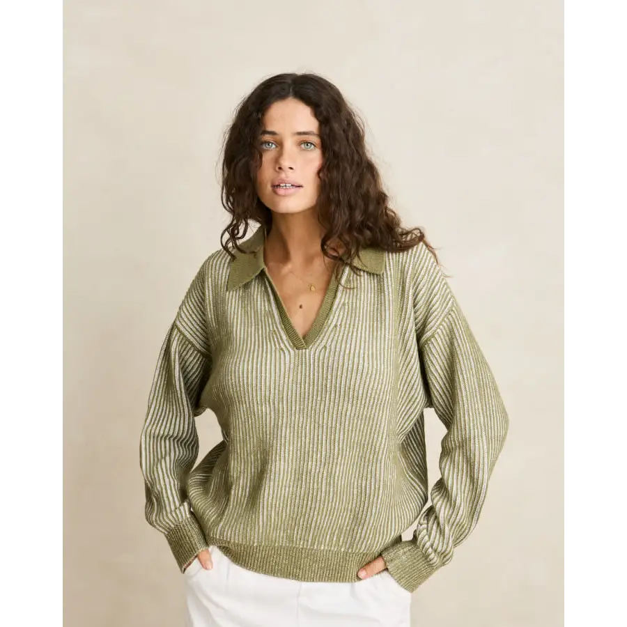 Rhythm Vista Stripe Collared Jumper