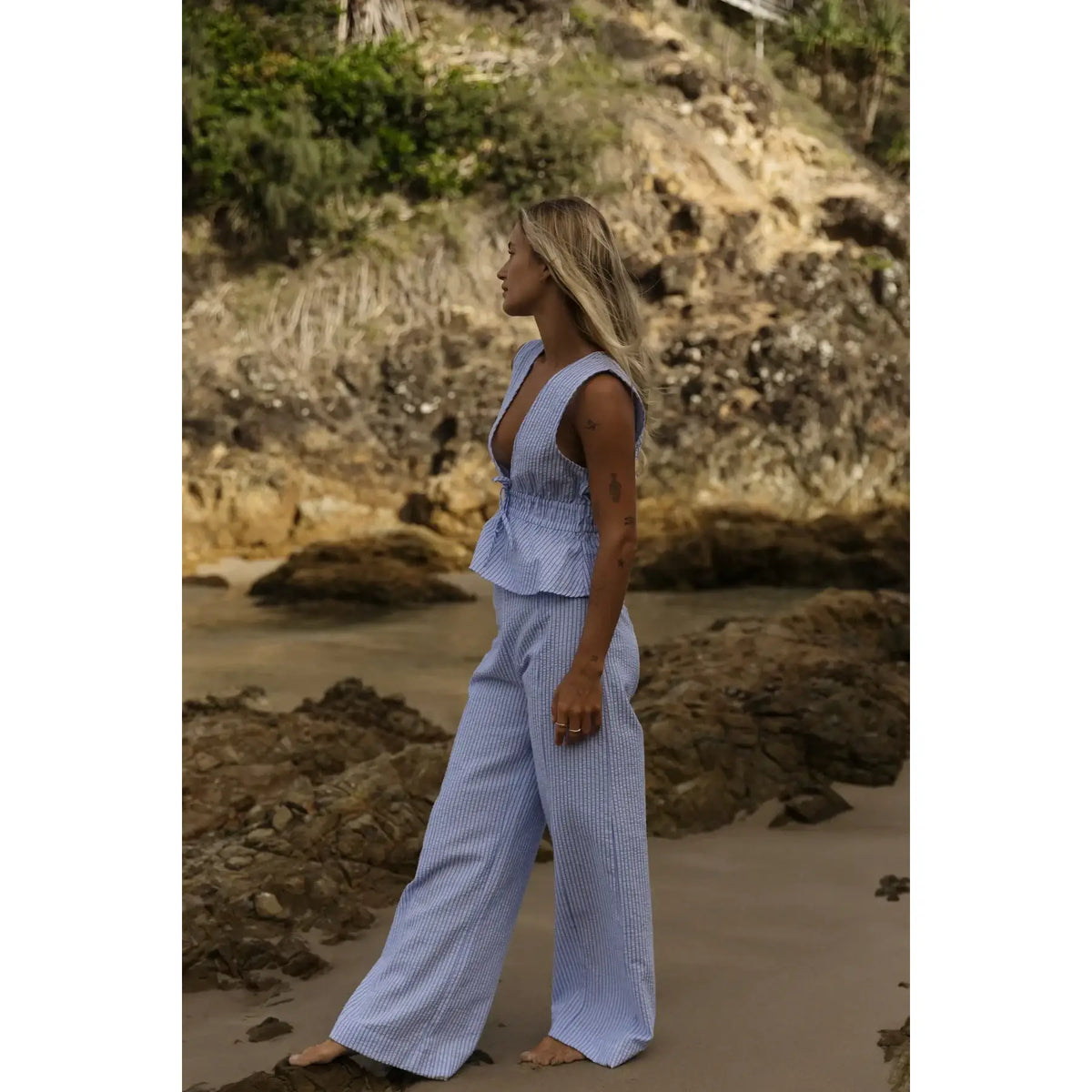 Rhythm Vista Stripe Wide Leg Pants