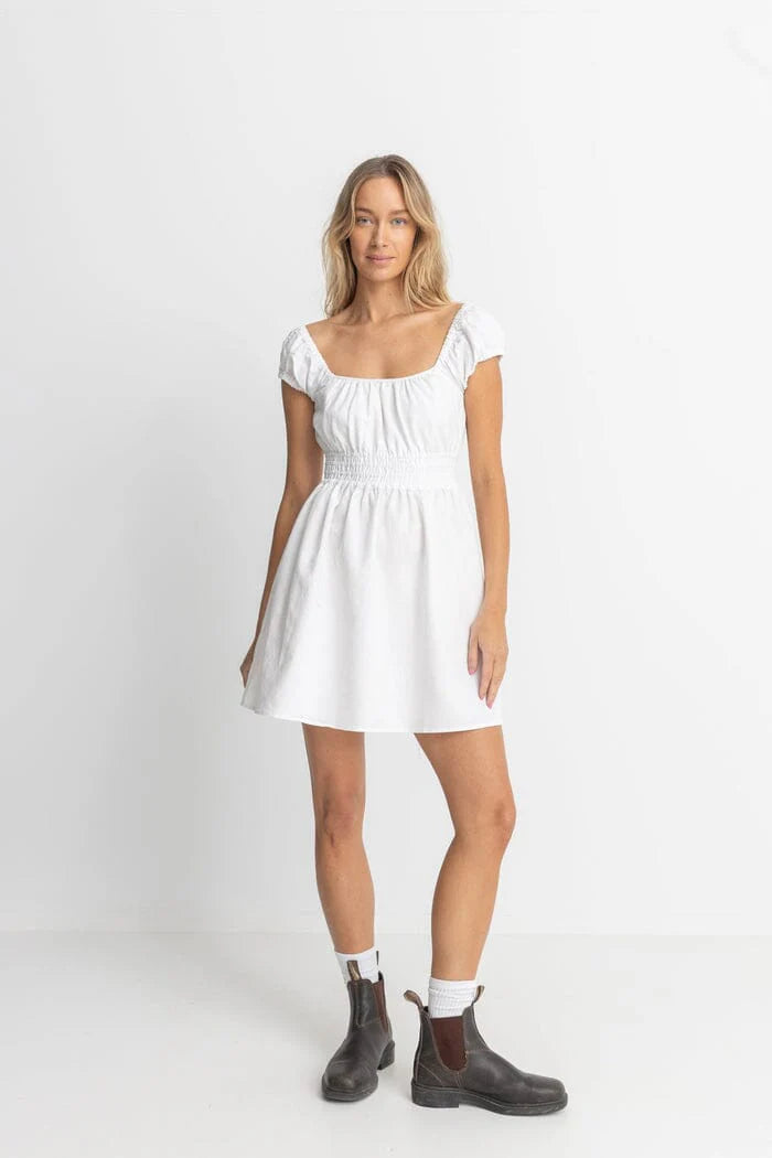 Rhythm Washed Out Cap Sleeve Mini Dress