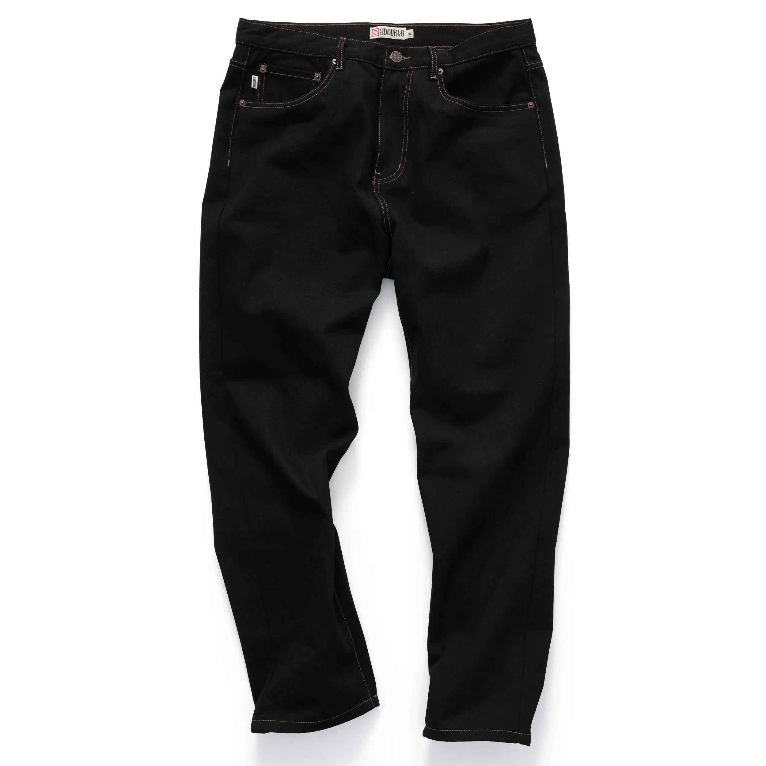 S Double Denim Standard Jeans - Raw Black