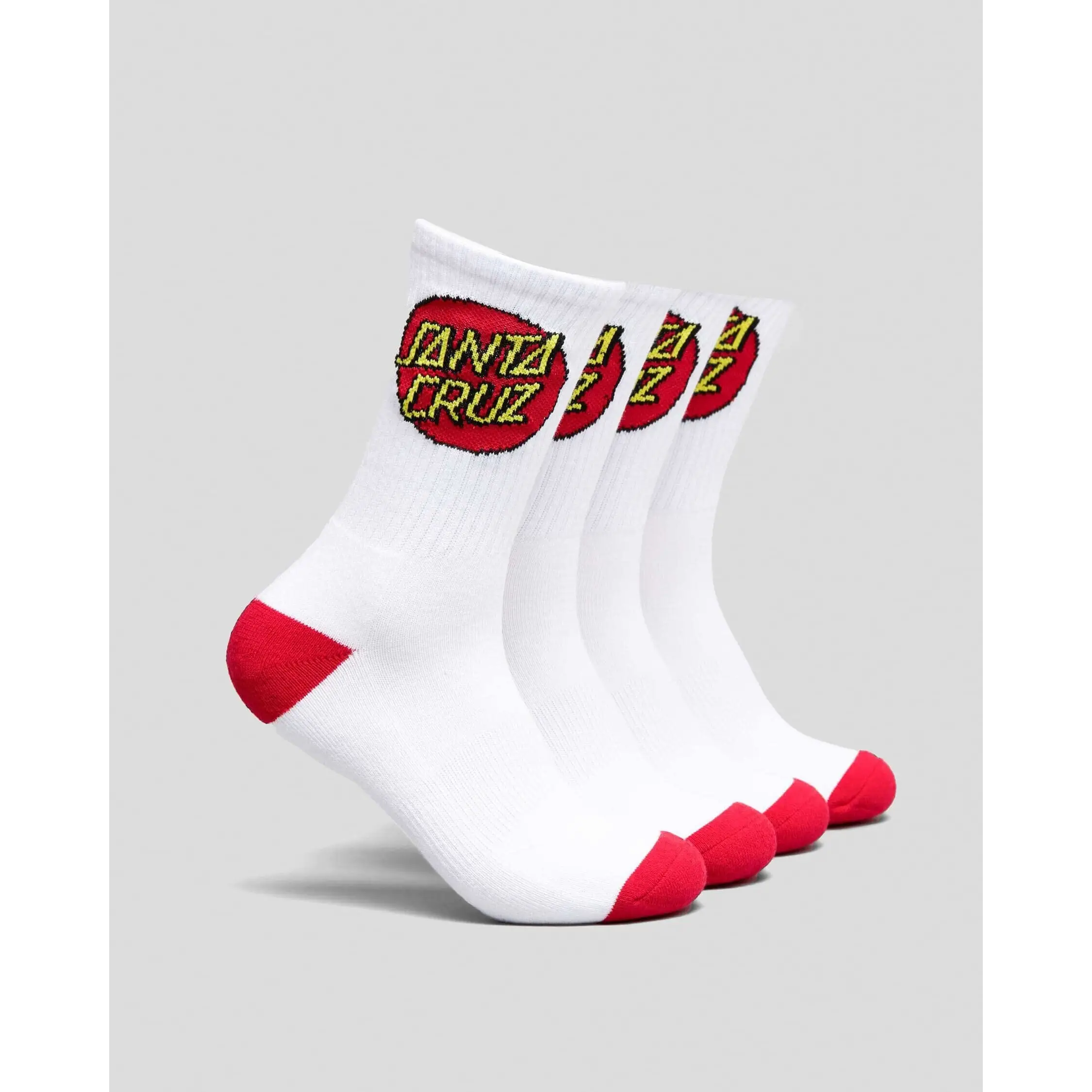 Santa Cruz Classic Dot Youth Crew 4-Pack Socks