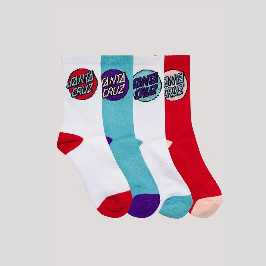 Santa Cruz Other Dot Crew Youth Socks 4 Pack