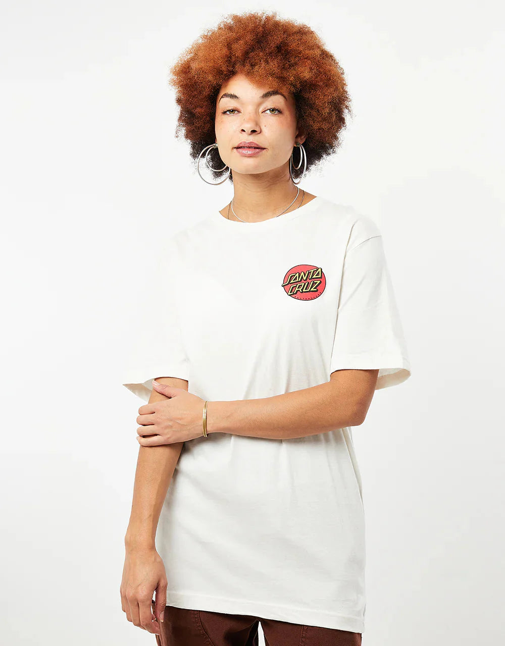 Santa Cruz X Thrasher Diamond Dot Relaxed T-Shirt Vintage White XS
