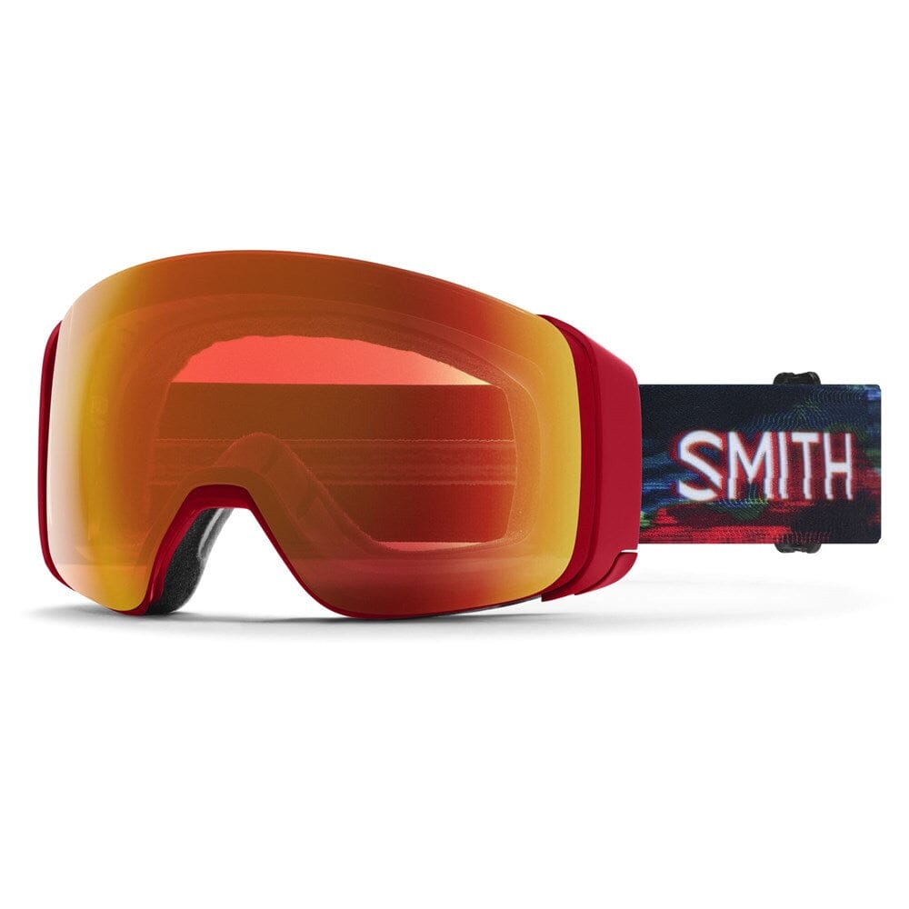 Smith 4D MAG Snow Goggles 2024 Crimson Glitch Hunter ChromaPop Everyday Red Mirror 25% VLT / Chromapop Storm Yellow Flash 65% VLT