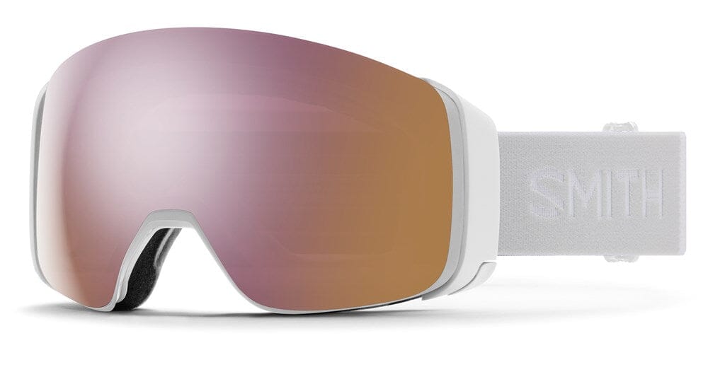 Smith 4D MAG Snow Goggles 2024 White Vapor ChromaPop Everyday Rose Gold Mirror 22% VLT / ChromaPop Storm Rose Flash 50% VLT