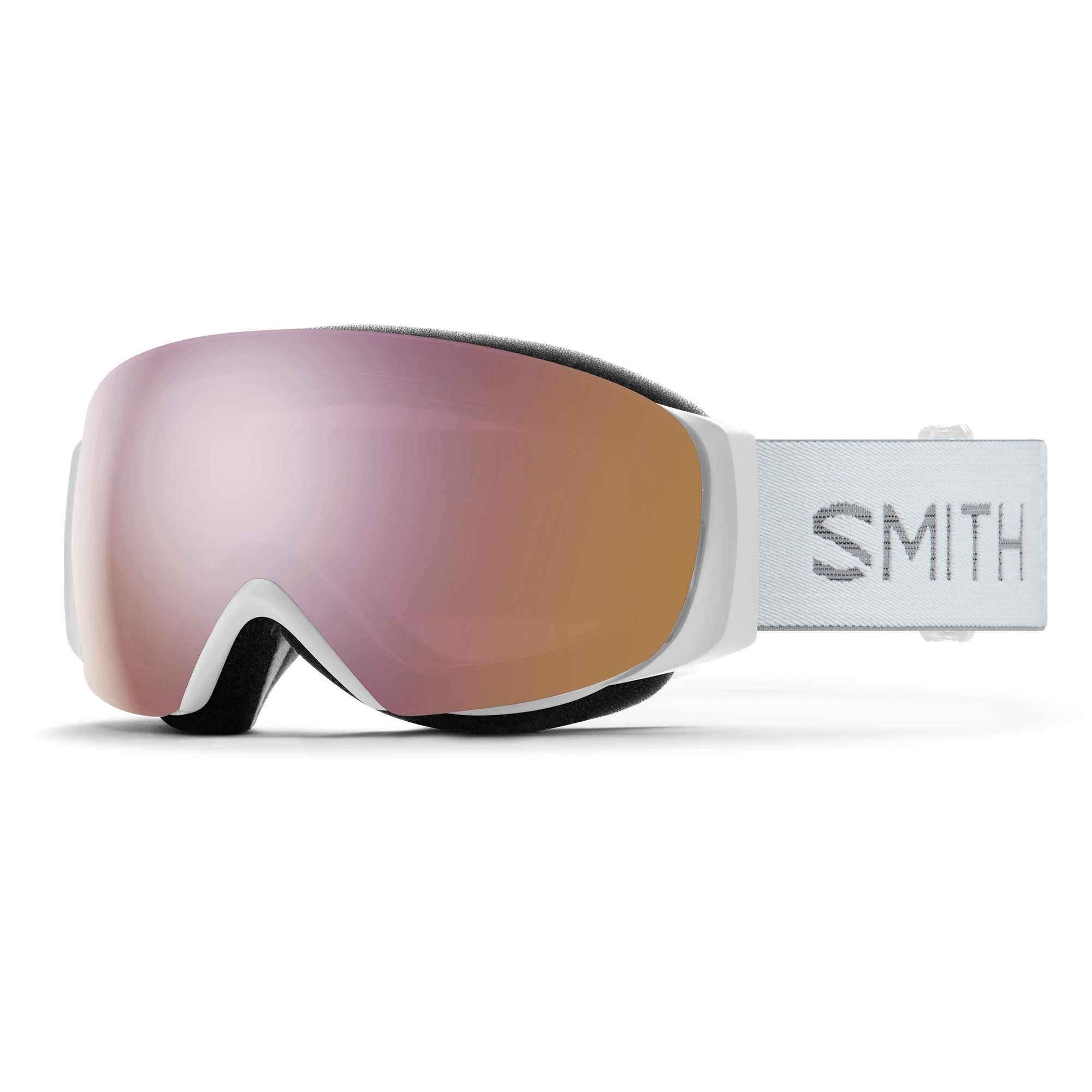 Smith I/O MAG S Snow Goggles 2023 White Chunky Knit / CP Everyday Rose Gold Mirror