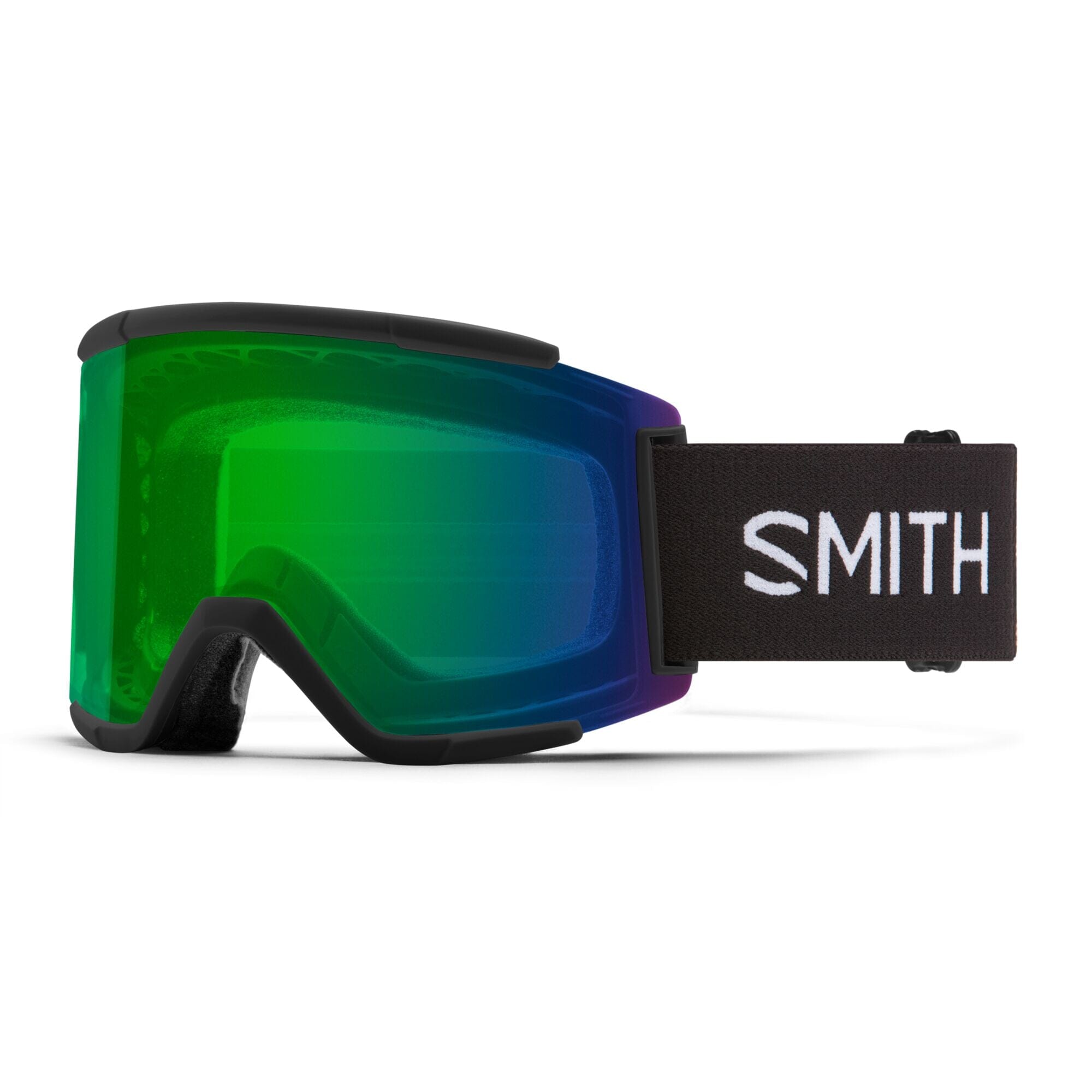 Smith Squad XL Snow Goggles 2024 Black / ChromaPop Everyday Green Mirror 23% VLT / ChromaPop Storm Rose Flash 50% VLT