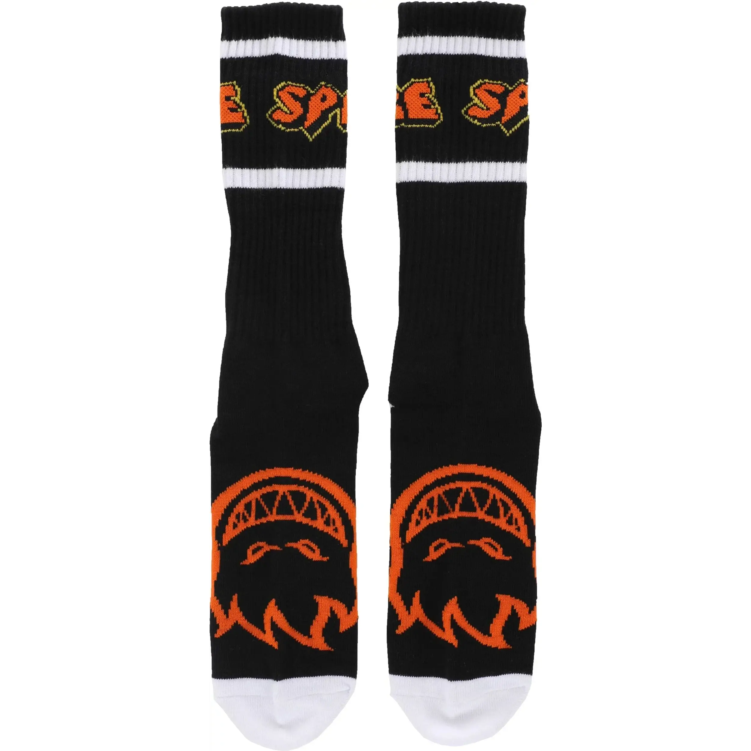 Spitfire Hellfire Script Socks - Black / White / Orange