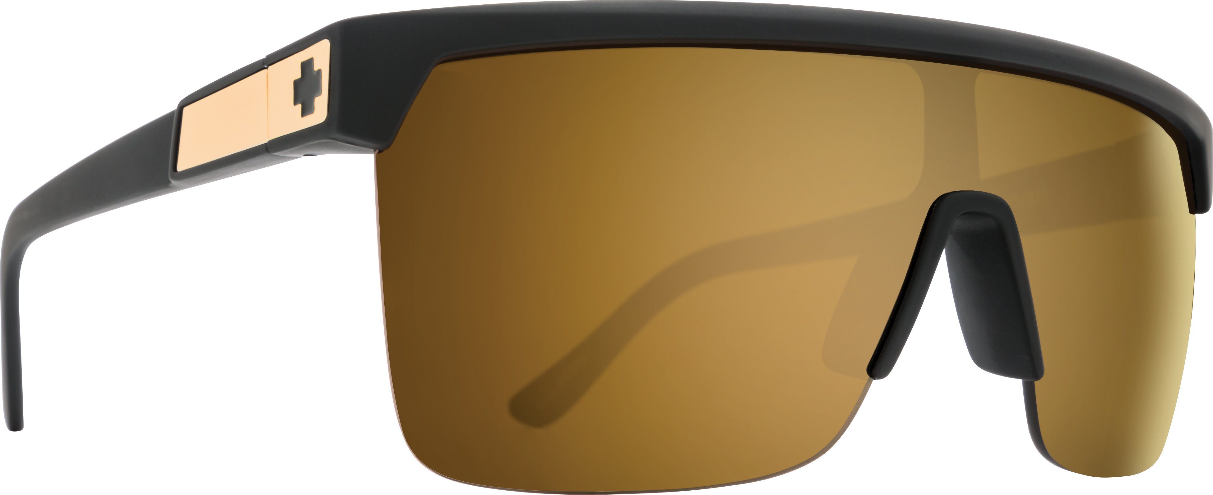 SPY FLYNN 50/50 SUNGLASSES Matte Black / HD Plus Bronze w/ Gold Spec Mirror