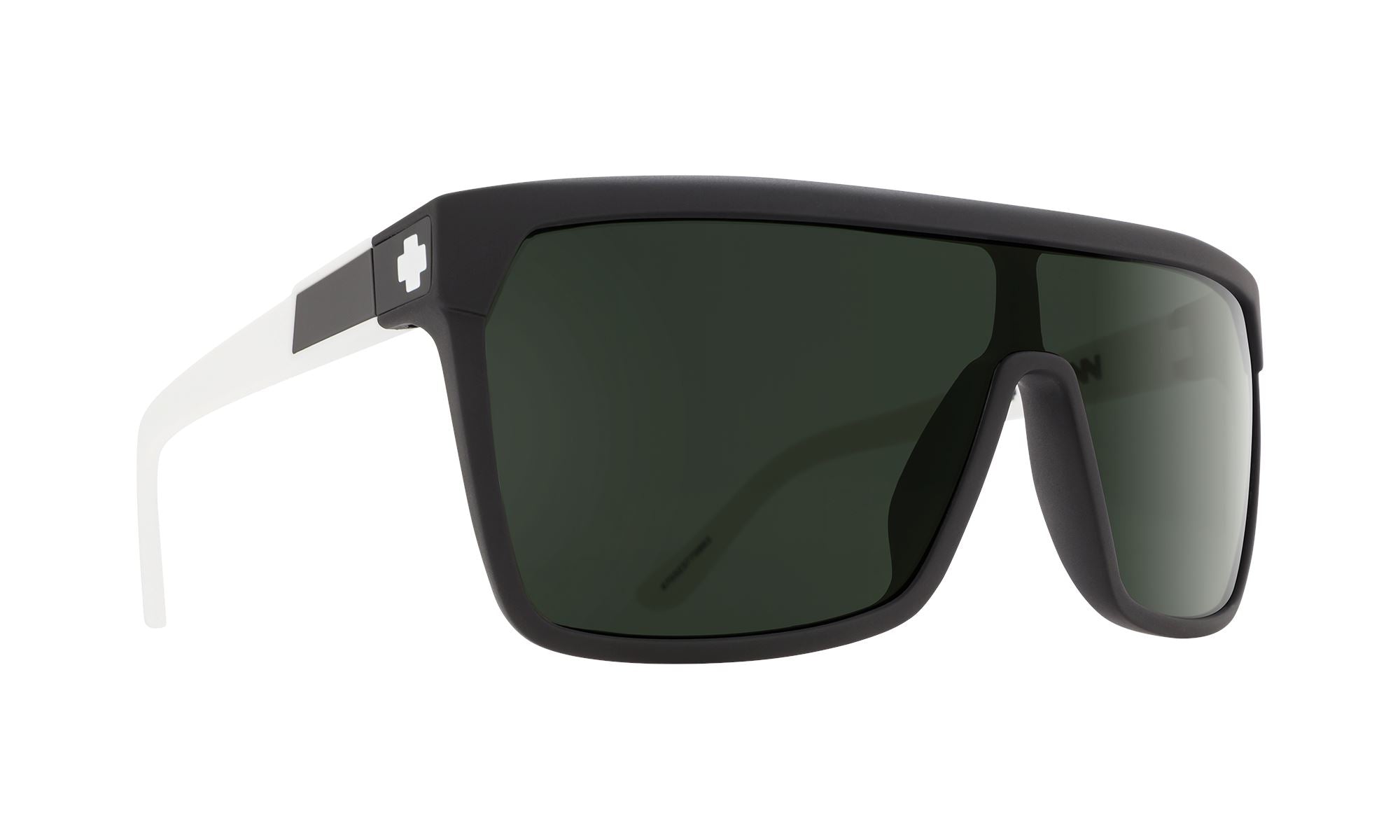 Spy Flynn Sunglasses Matte Ebony Ivory / Happy Grey Green