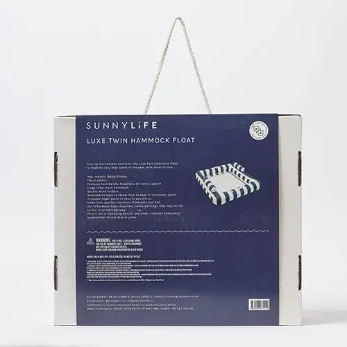 Sunnylife Deluxe Twin Hammock Le Weekend Navy Stripe