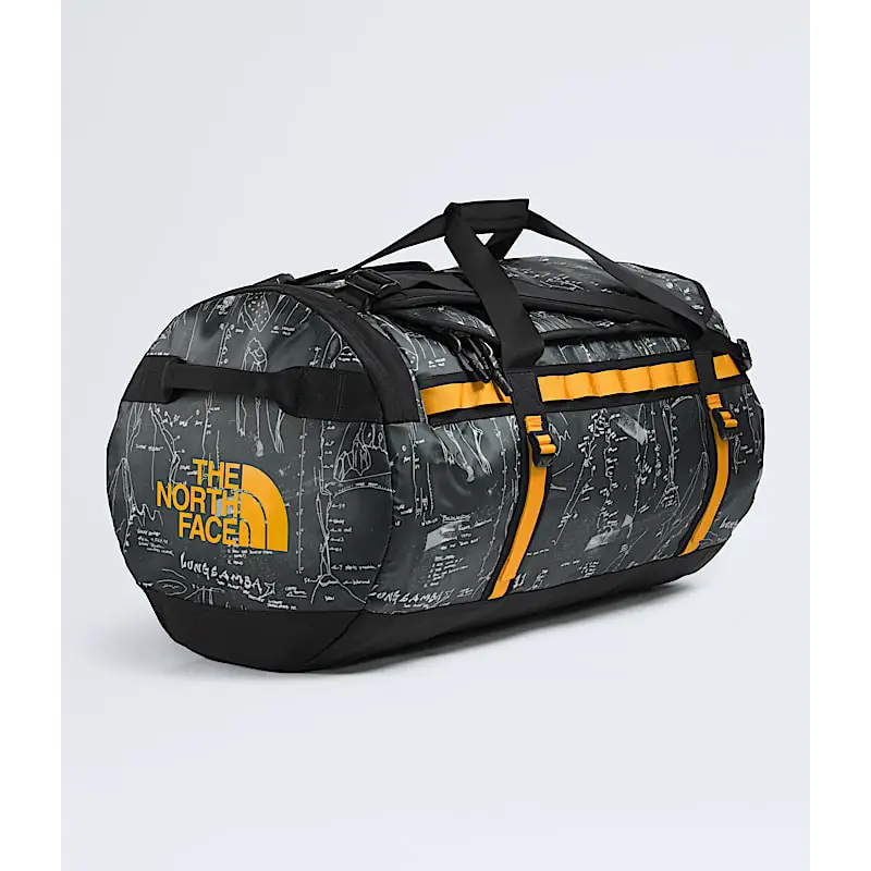 The North Face Base Camp Large Duffel Bag - Anthracite Grey Conrad Topos Print / Summit Gold