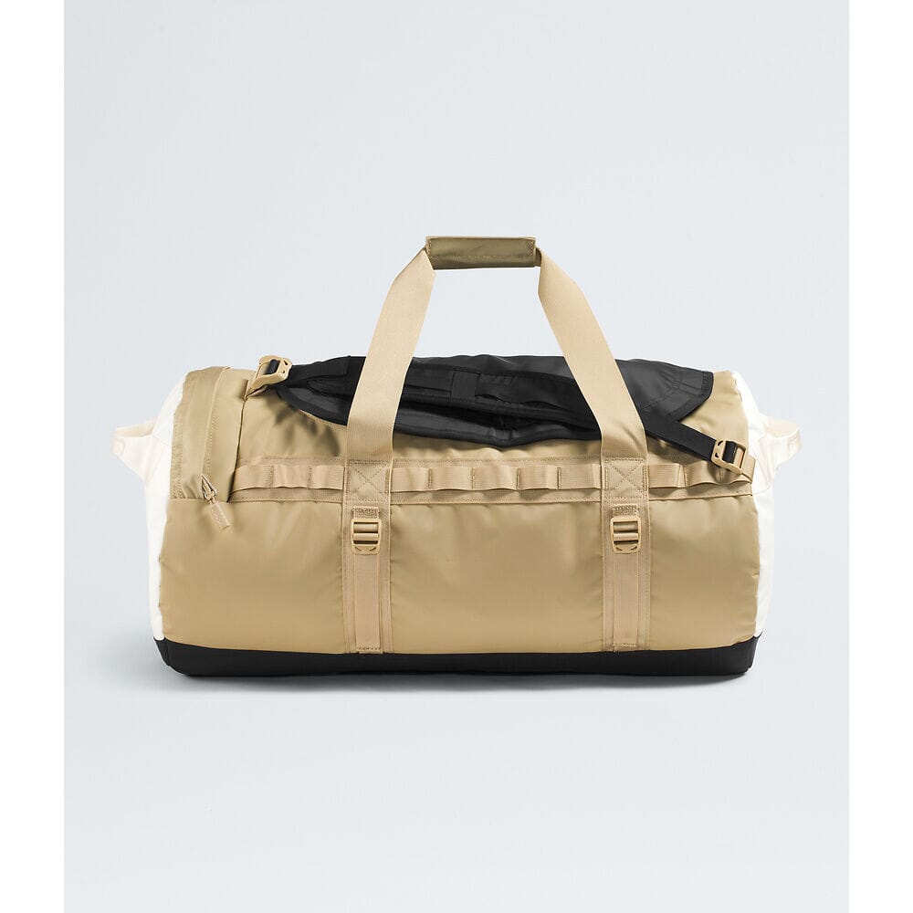 The North Face Base Camp Medium Duffel Bag Khaki Stone / White Dune / TNF Black