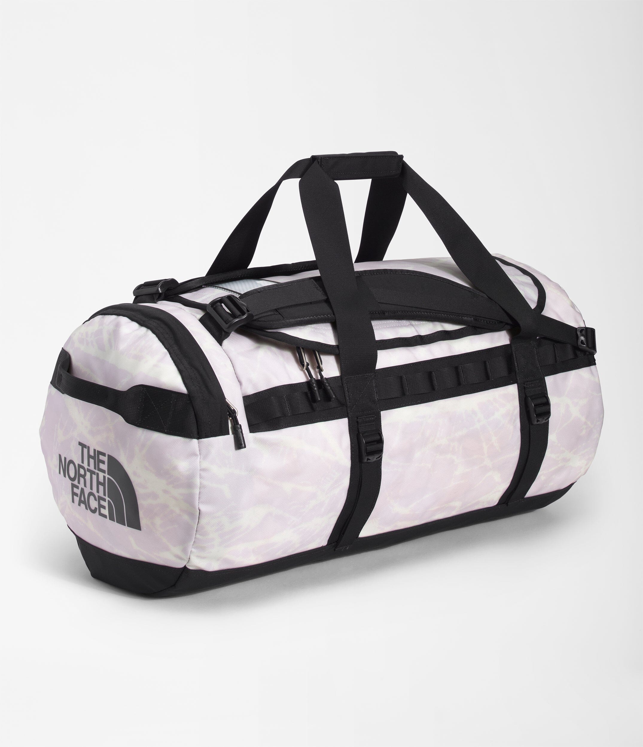 The North Face Base Camp Medium Duffel Bag Lavender Fog / Mountain Splatter Print - TNF Black