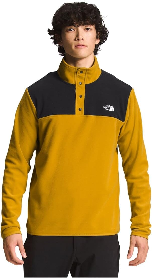 The North Face TKA Glacier Snap-Neck Fleece Arrow Wood Yellow / TNF Black S