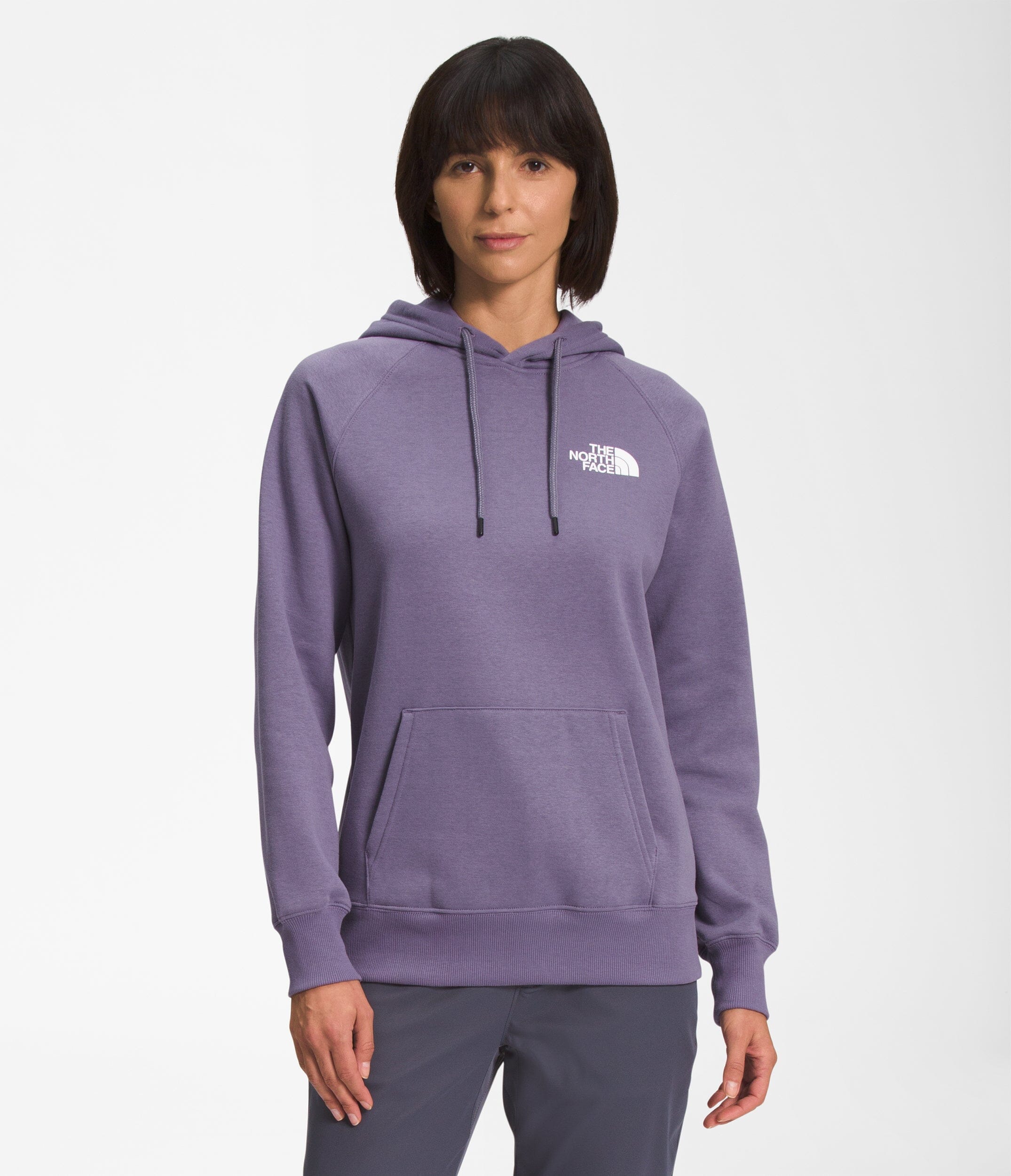 The North Face Womens Box NSE Pullover Hoodie Lunar Slate / TNF Black / Print S