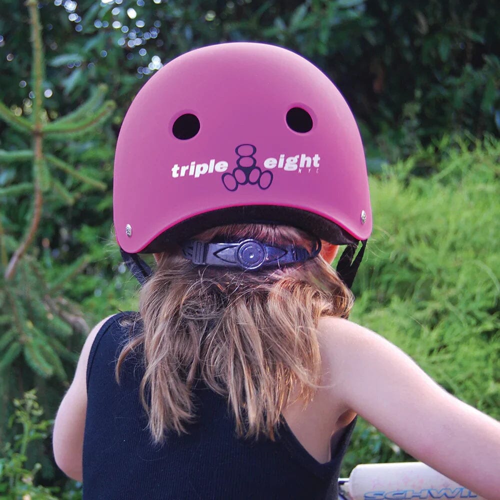 Triple 8 Lil 8 Certified Youth Helmet - Neon Pink Rubber