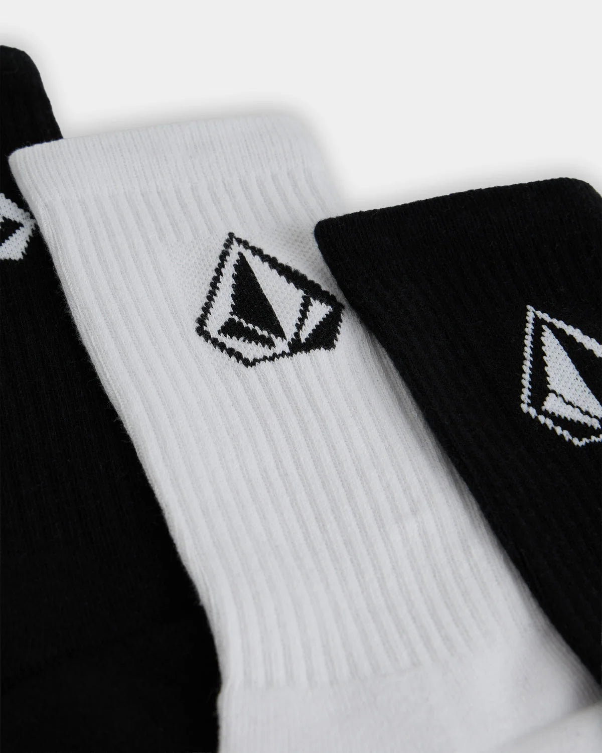 Volcom Stone 3-Pack Socks - Black / White