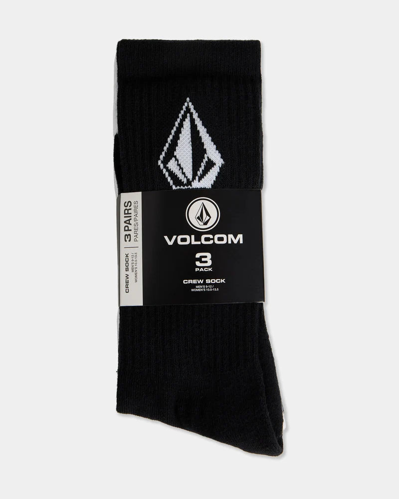 Volcom Stone 3-Pack Socks - Black / White