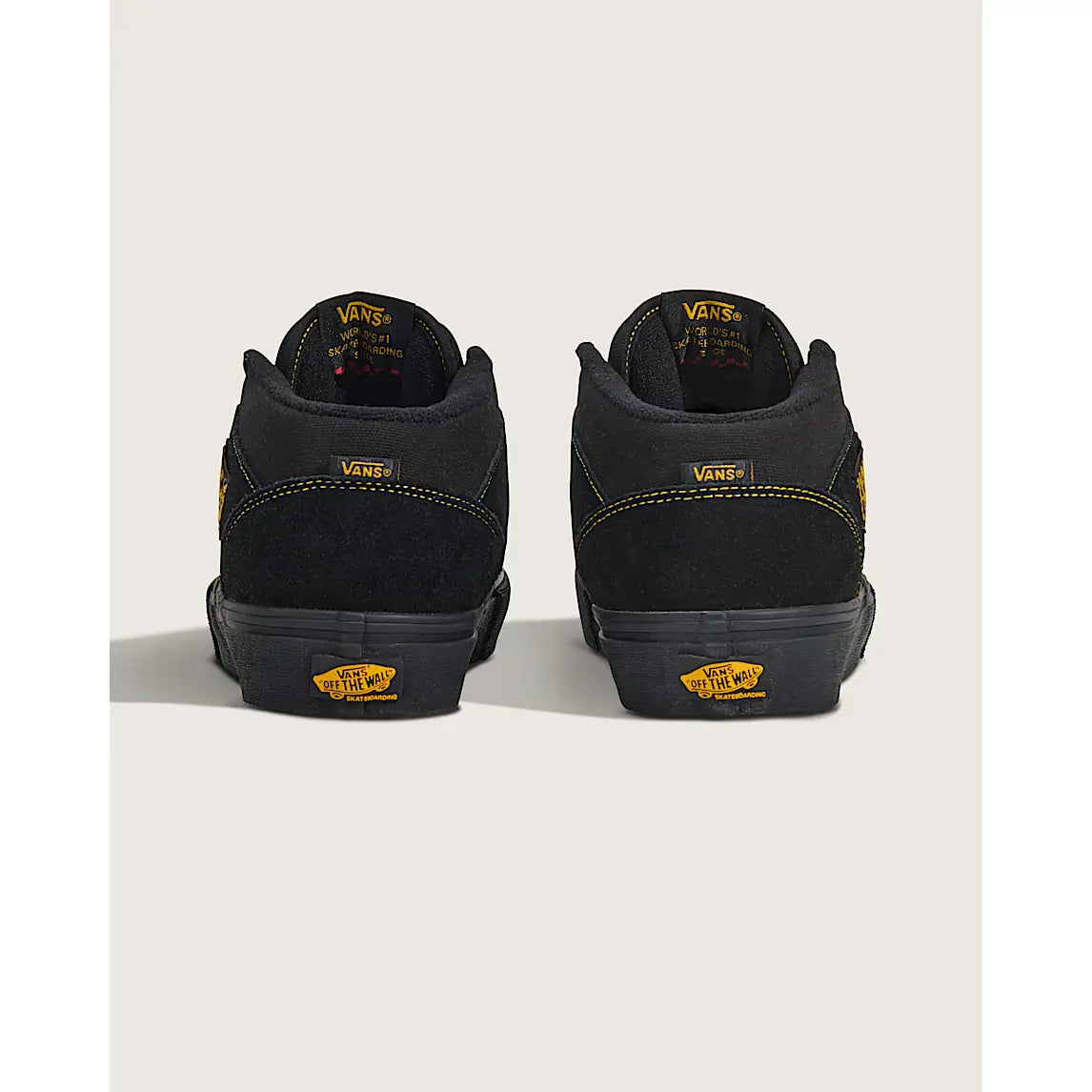 Vans Skate Half Cab Shoes - Black / Mustard