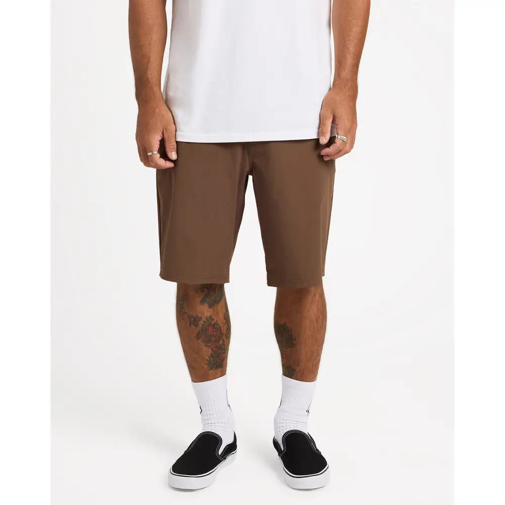 Volcom Frickin Cross Shred 20" Hybrid Shorts - Brown Stone