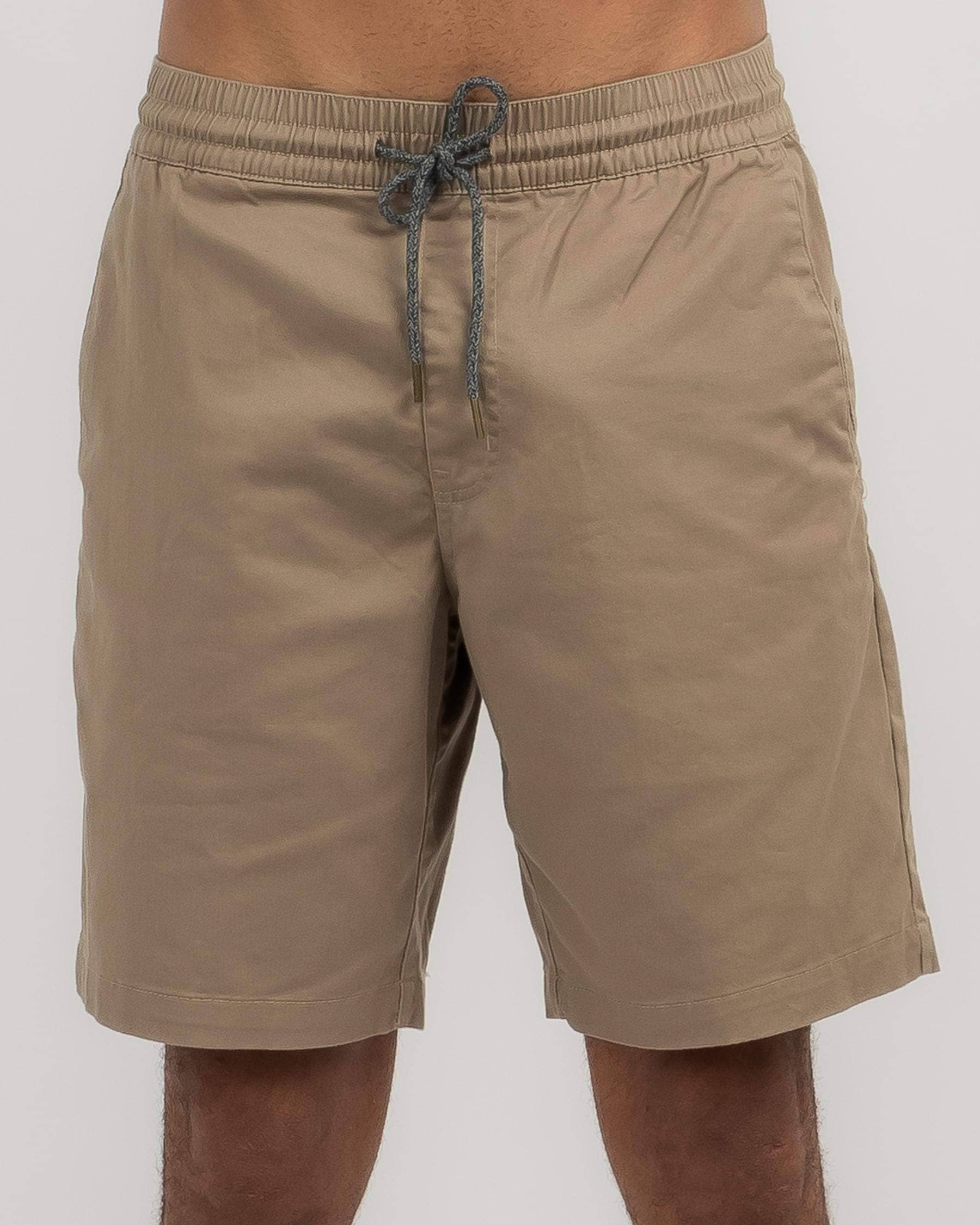 Volcom Frickin Elastic Waist 19" Shorts Khaki M