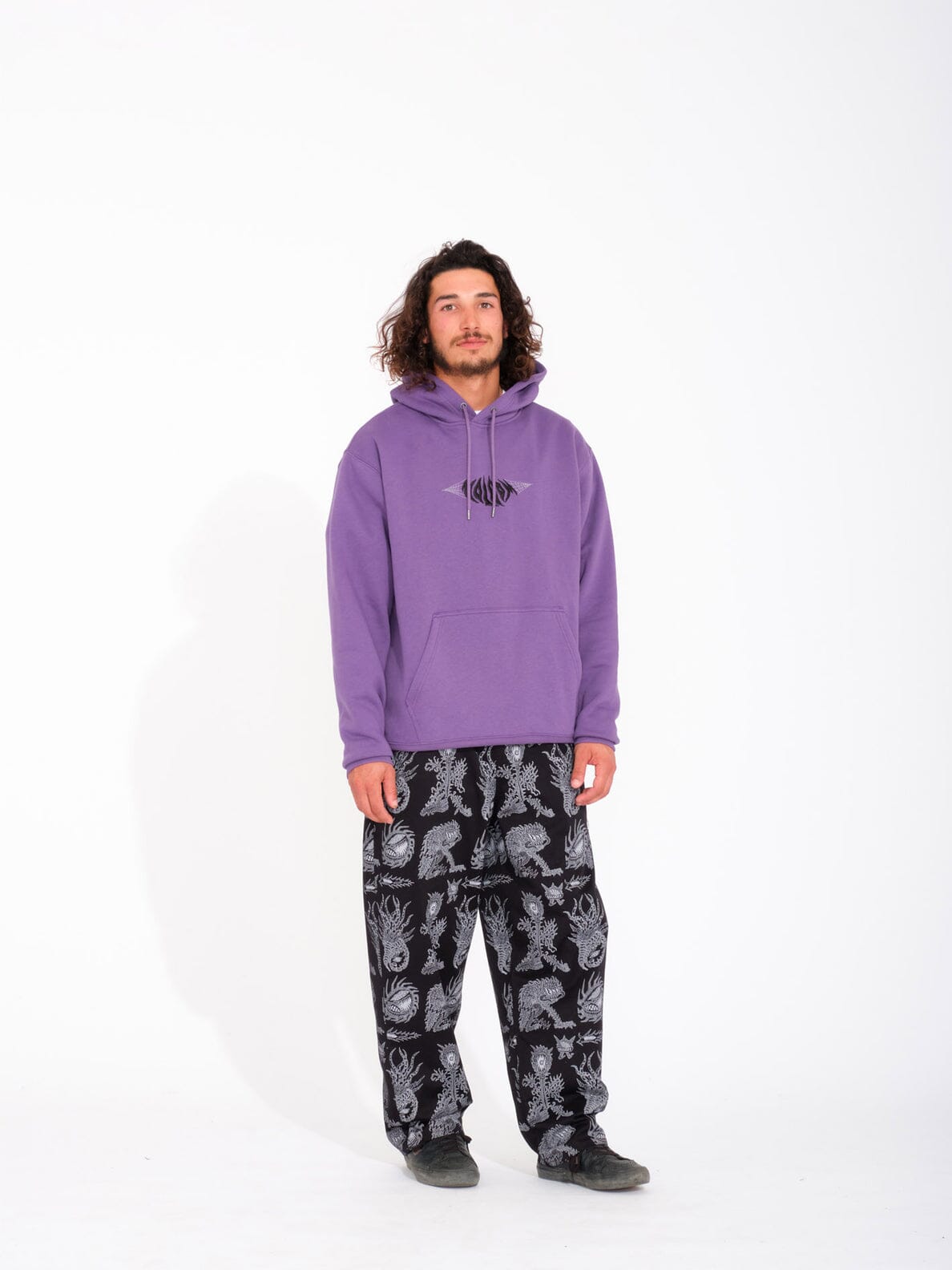 Volcom Gothstone Pullover Hoodie Deep Purple S