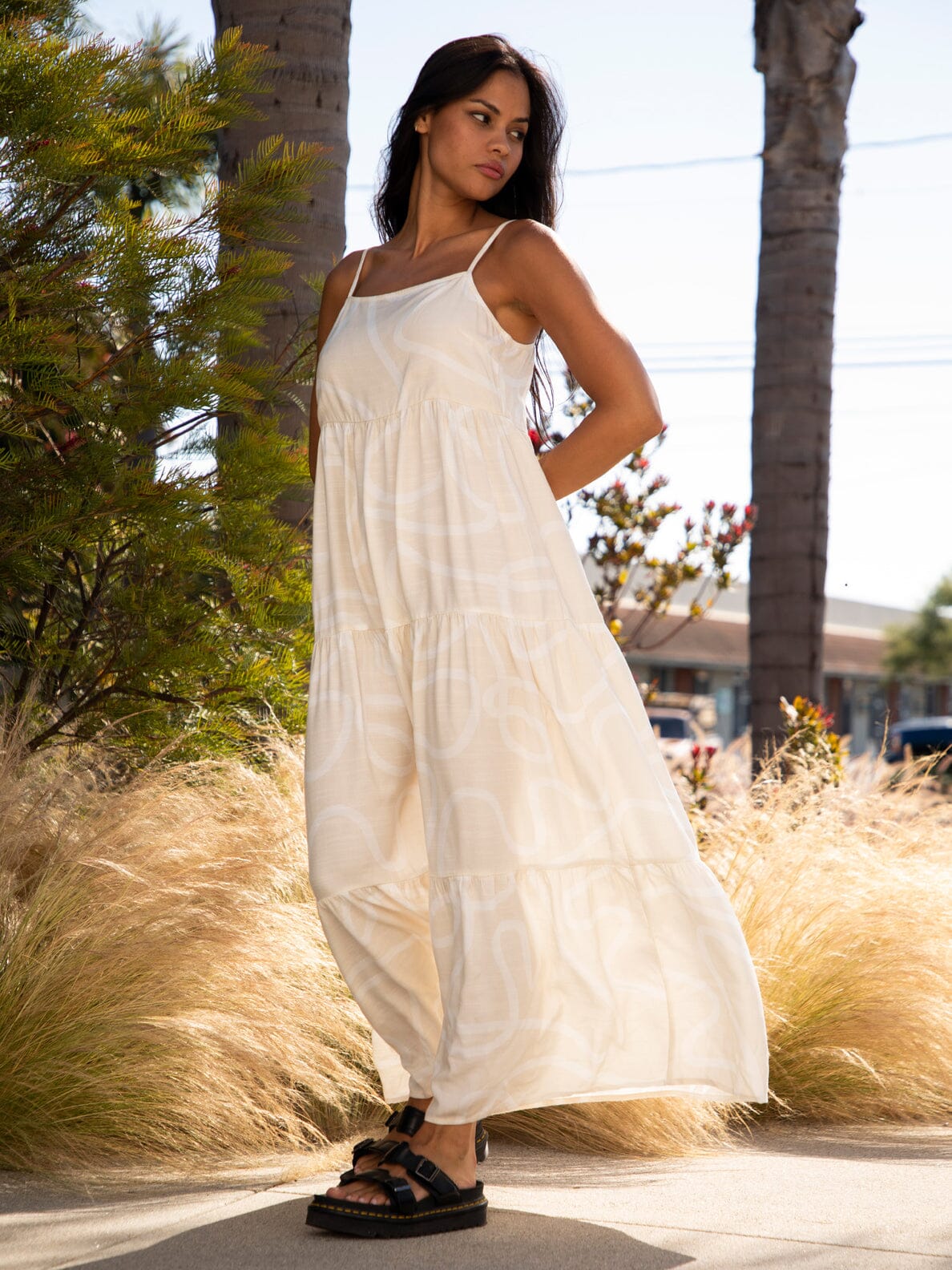 Volcom Snakepit Dress Cream 6