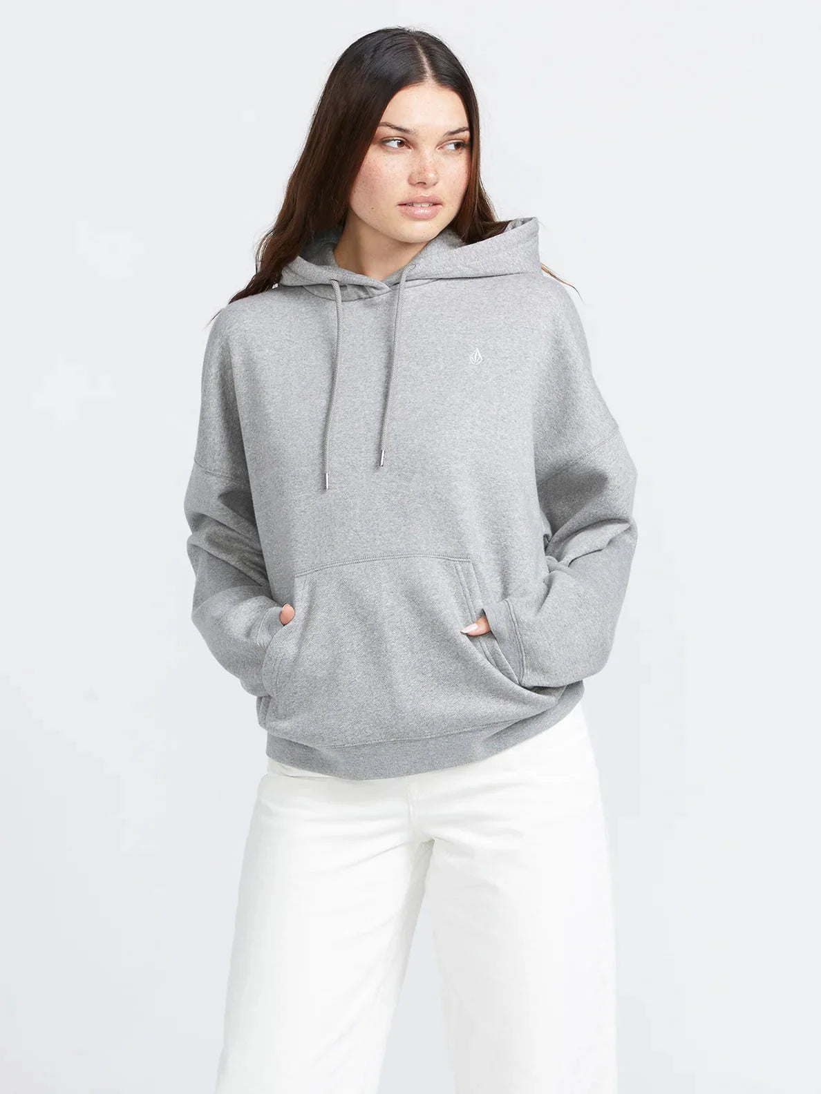 Volcom Stone Heart Up Hoodie Heather Grey 14