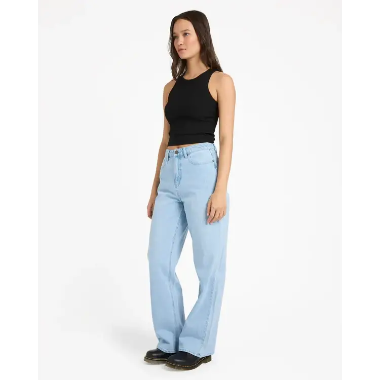 Volcom Stoned Boyfriend Hirise Jeans - Blue Bird