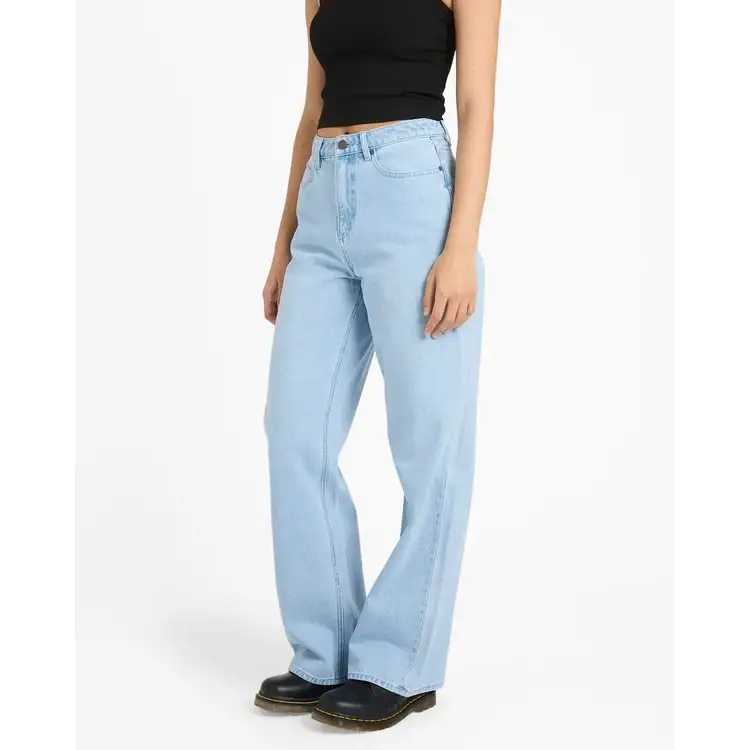 Volcom Stoned Boyfriend Hirise Jeans - Blue Bird