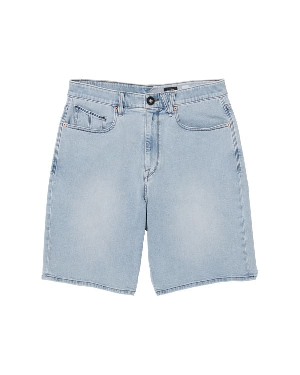 Volcom Youth Billow Denim Shorts - Desert Dirt Indigo