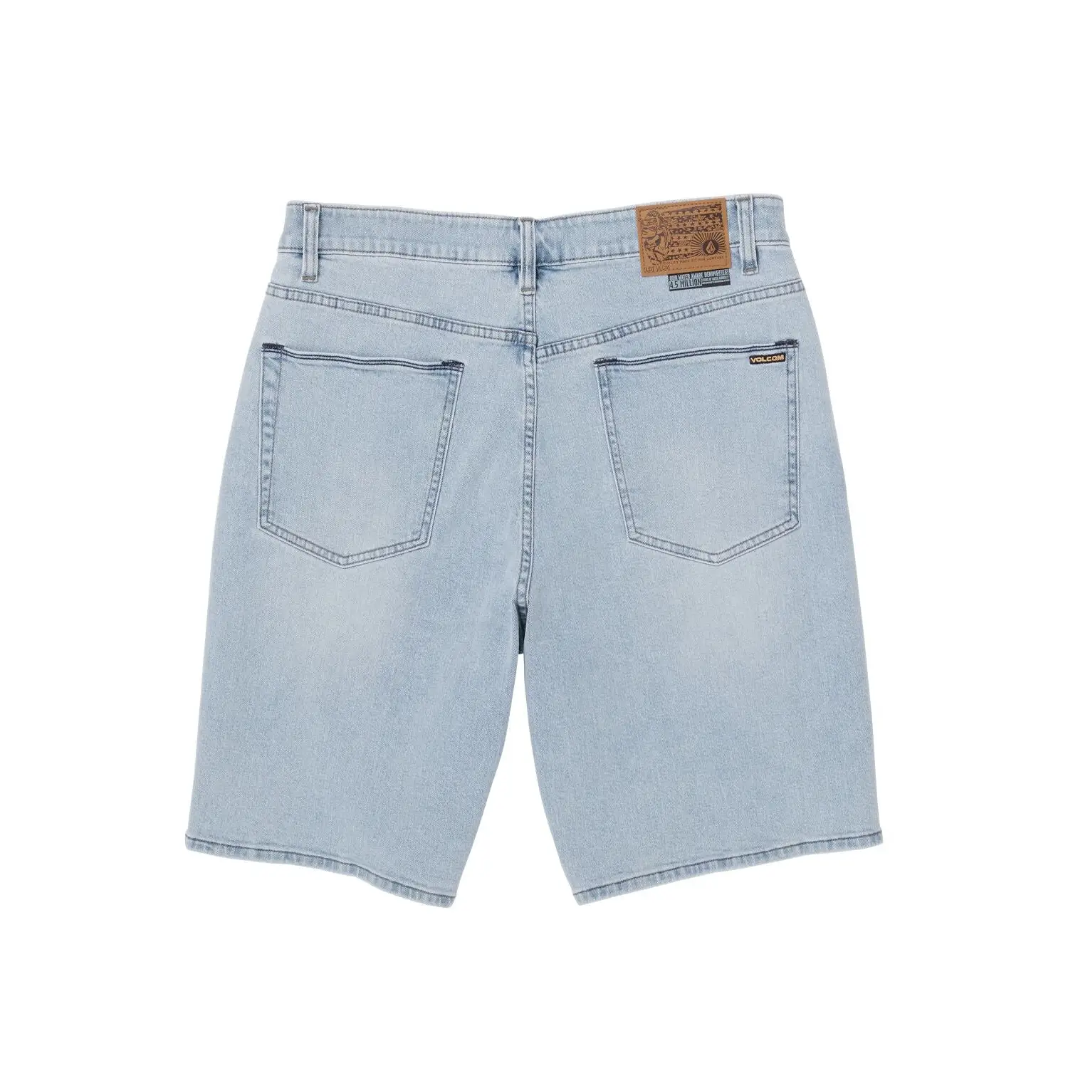 Volcom Youth Billow Denim Shorts - Desert Dirt Indigo