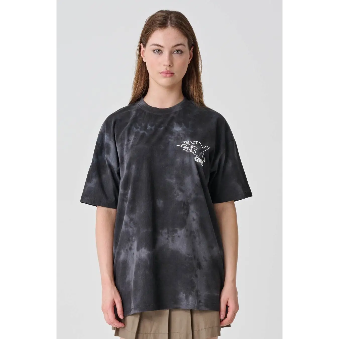 X-Girl Burning X Logo Relaxed T-Shirt