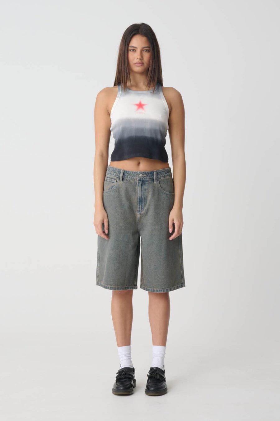 X-Girl Gordon Spray Baggy Shorts
