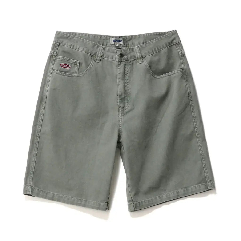 X-Large Bull Denim 91 Shorts - Olive Grey