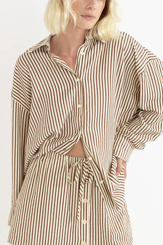 Rhythm Cove Stripe Oversized Shirt