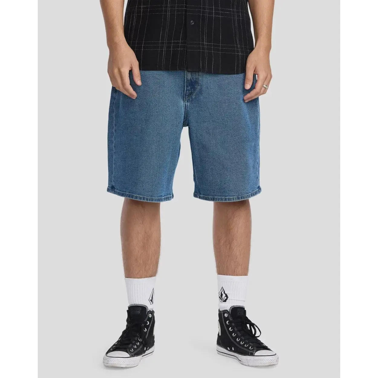 Volcom Billow Denim 22" Shorts - Deep River Blues