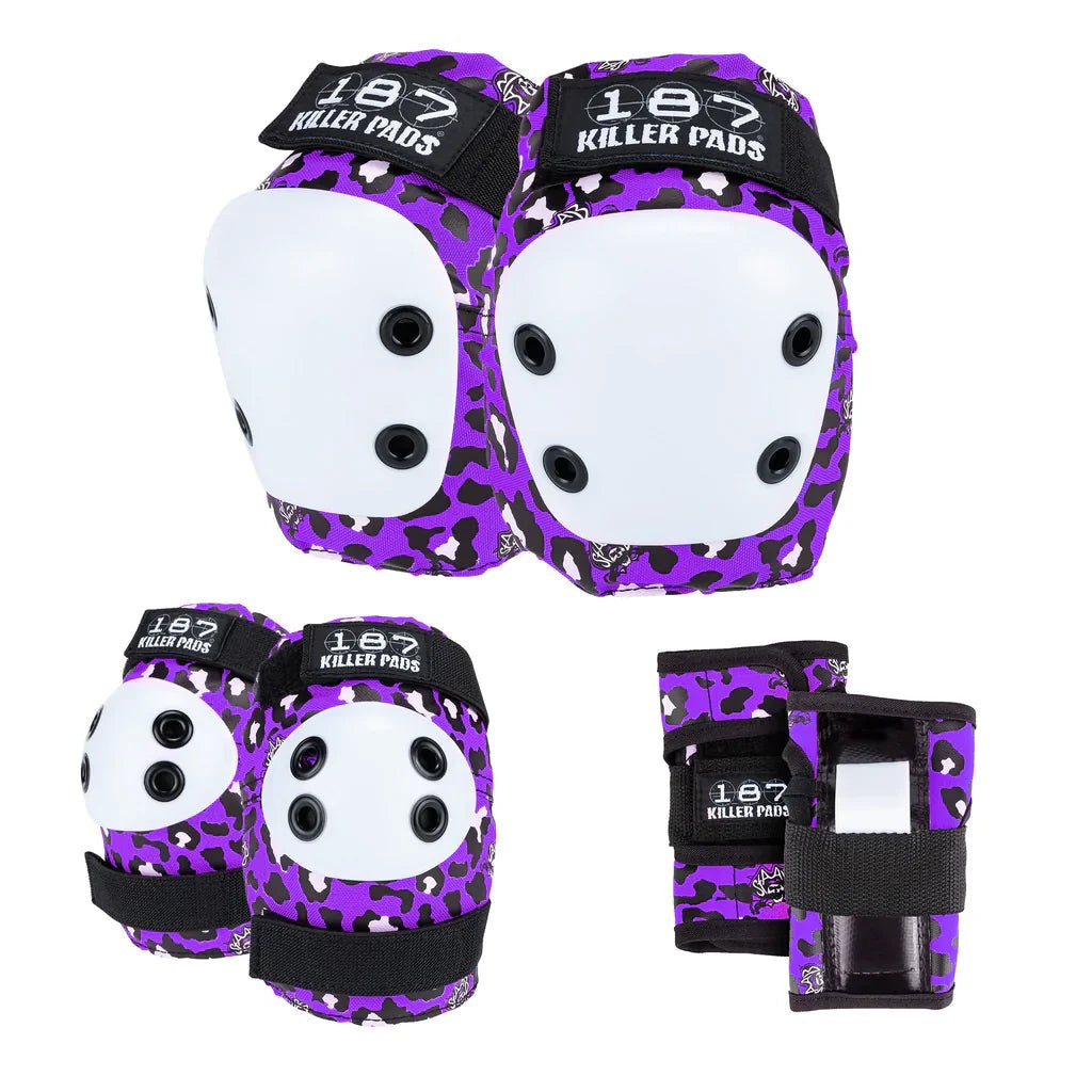 187 Six Pack Junior Skate Pads - Staab Purple
