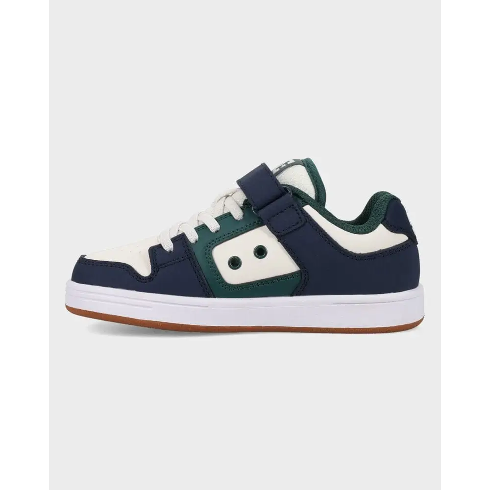 DC Manteca 4 V Youth Shoes - Navy / White / Green