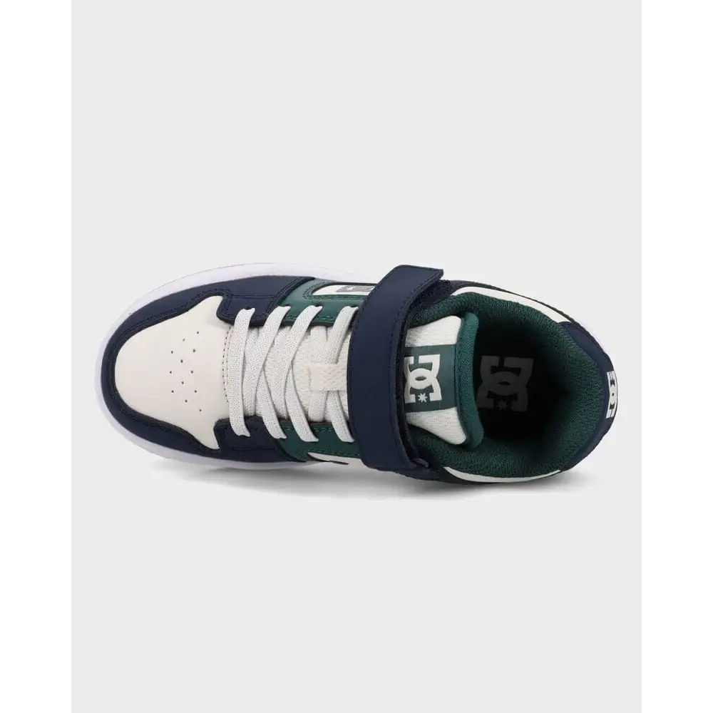 DC Manteca 4 V Youth Shoes - Navy / White / Green