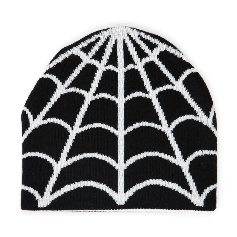 Autumn Cobweb Reversible Skully Beanie