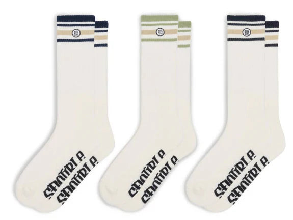 S Double Stripe S-Dot 3 Pack Socks