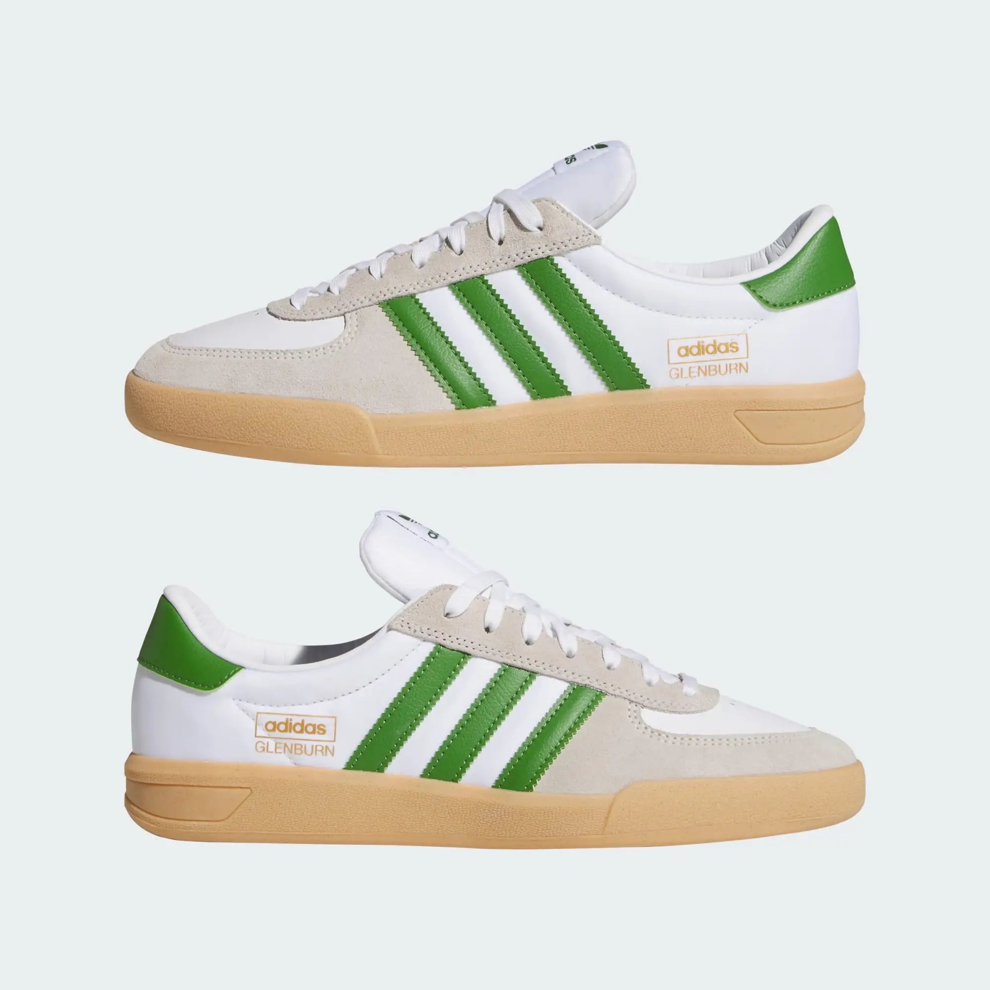 Adidas Glenburn Shoes - Cloud White / Crew Green / Gum