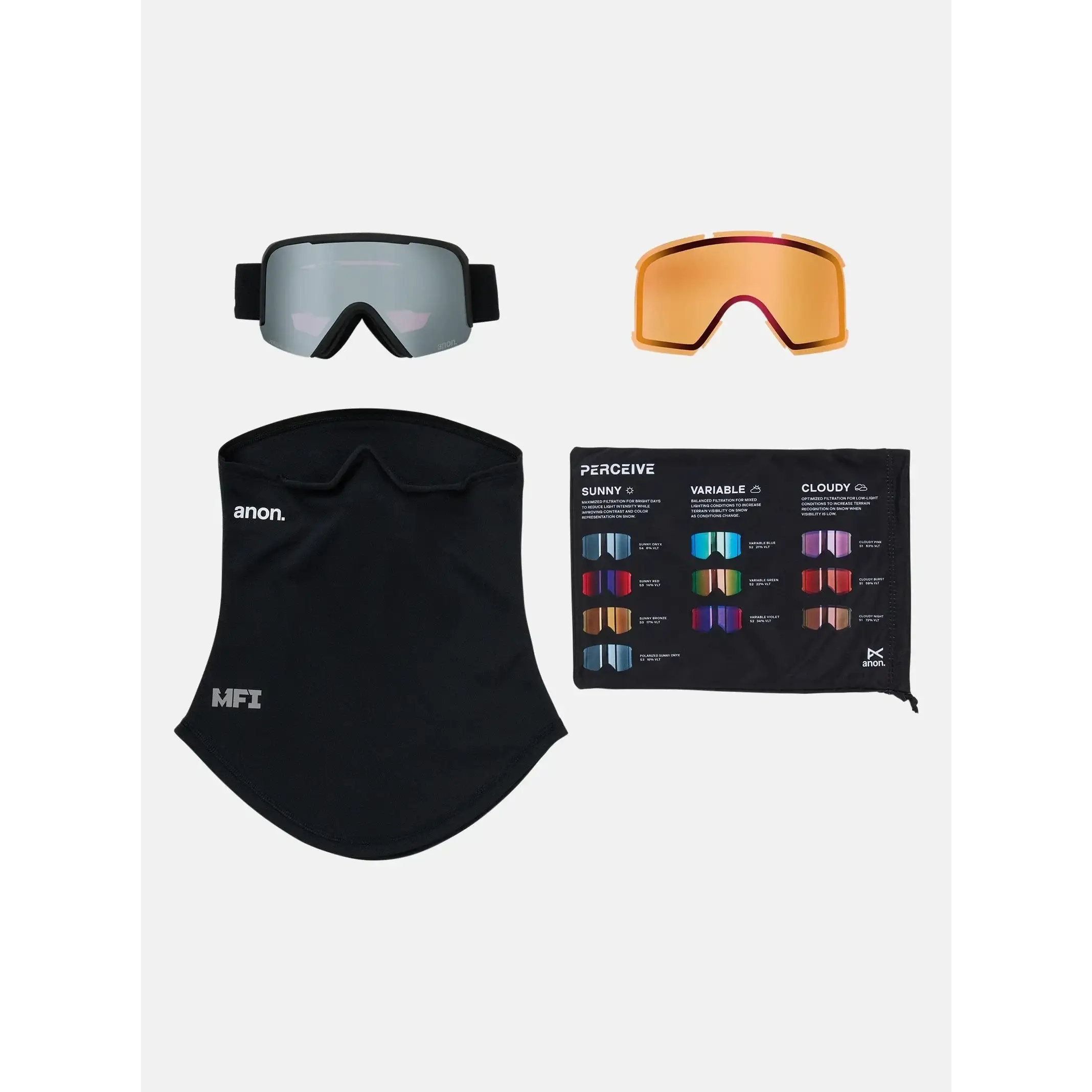 Anon Nesa Goggles + Bonus Lens + MFI® Face Mask