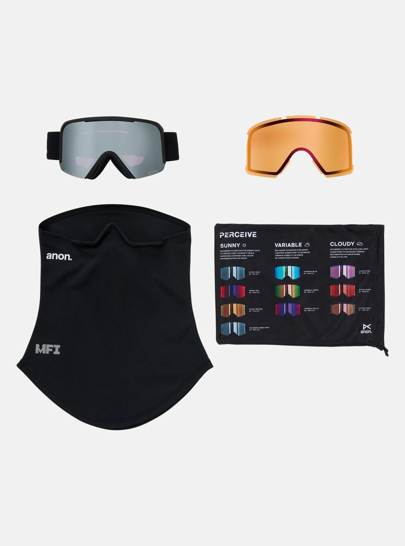 Anon Nesa Goggles + Bonus Lens + MFI® Face Mask