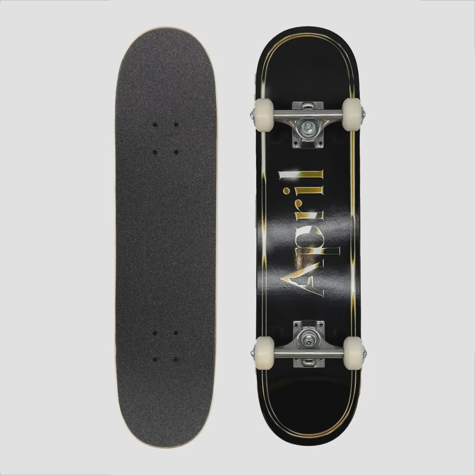 April OG Logo Golden Black Complete Skateboard