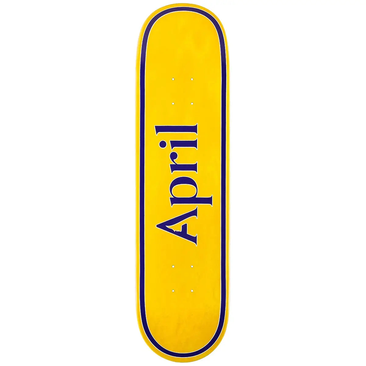 April OG Logo Yellow / Purple Skateboard Deck