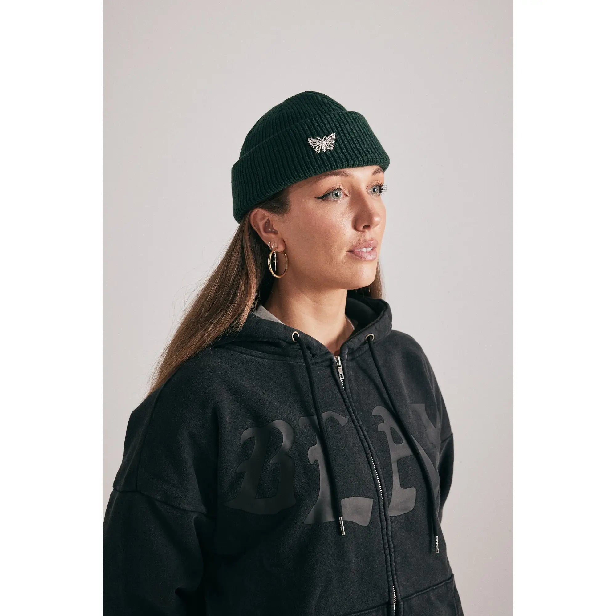 Blak Death Moth Beanie