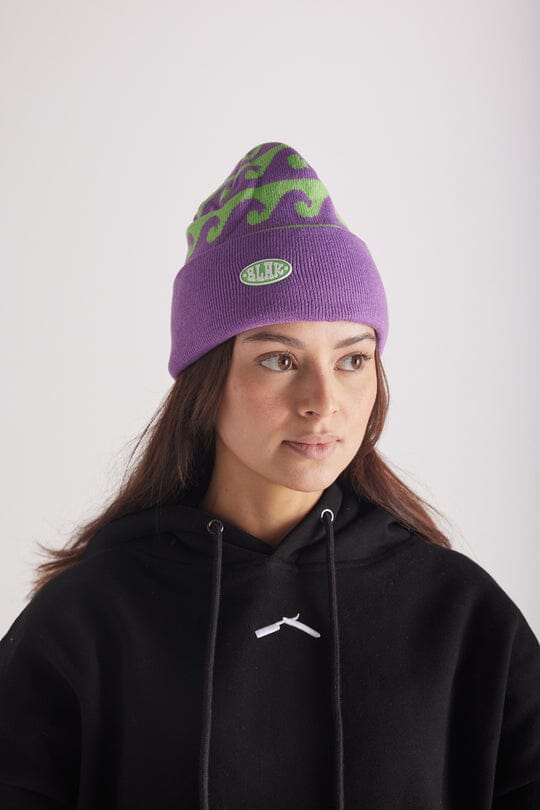 Blak Motion Beanie Green / Purple 